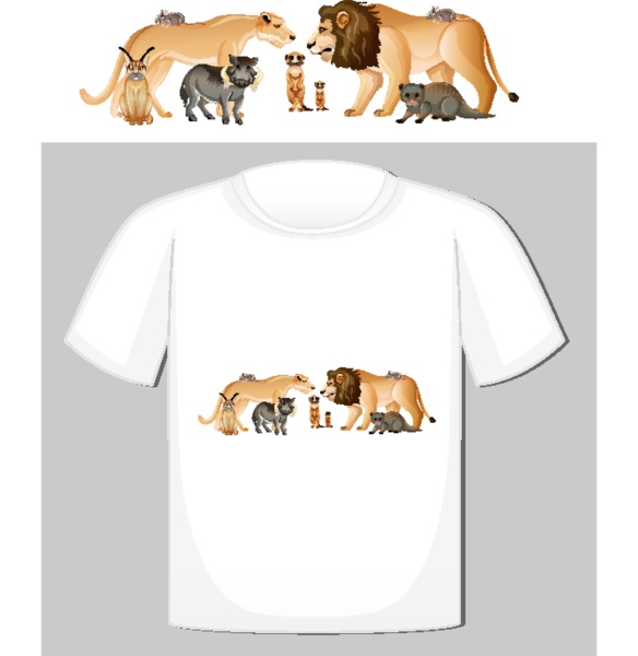 group of wild animals design for
