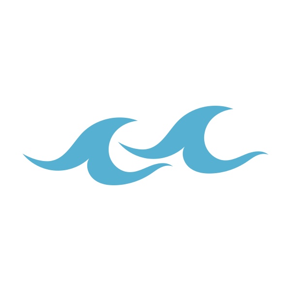 water wave icon vector template logo
