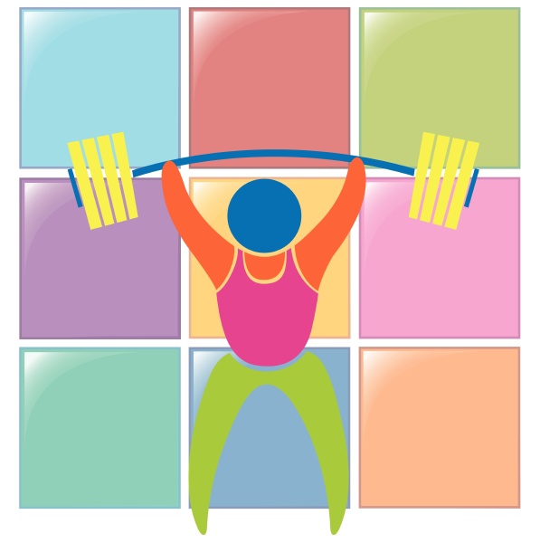 sport icon design for weightlifting in