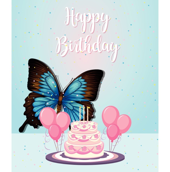butterfly on birthday frame