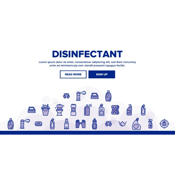 disinfectant antibacterial substance vector thin