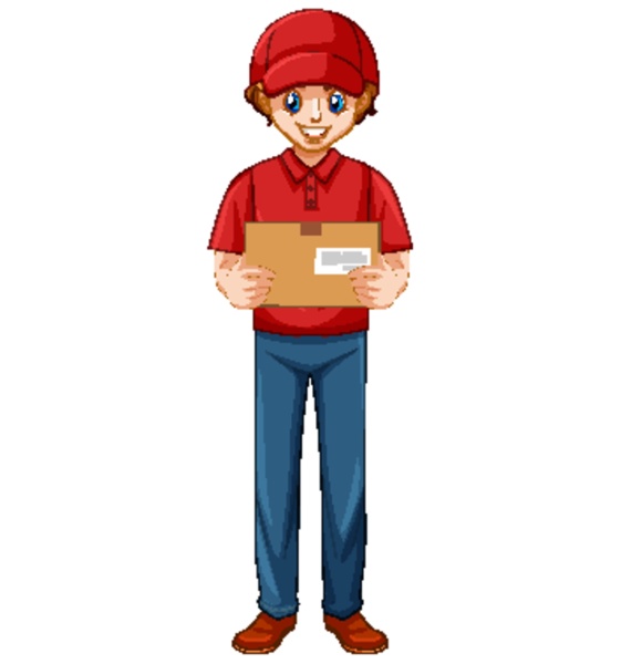 delivery man wearing uniform