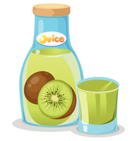 kiwi juice in the bottle