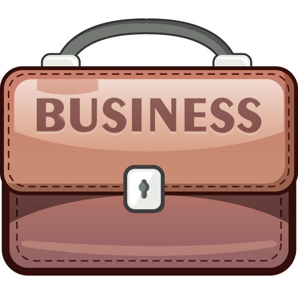 briefcase icon flat style
