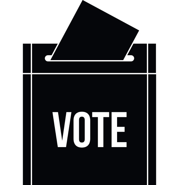 ballot box icon simple style