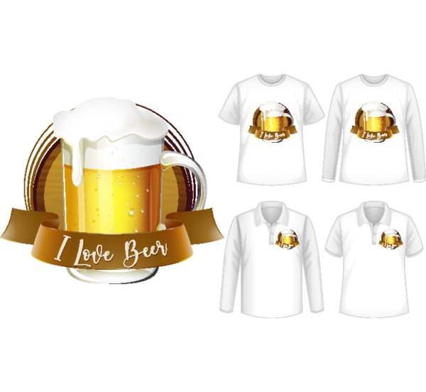 mock up shirt with beer logo