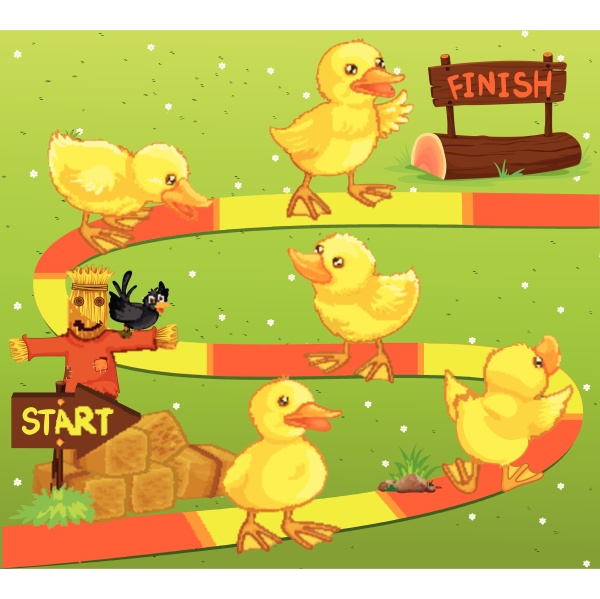 game template with ducks in the