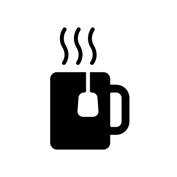 tea cup outline glyph icon