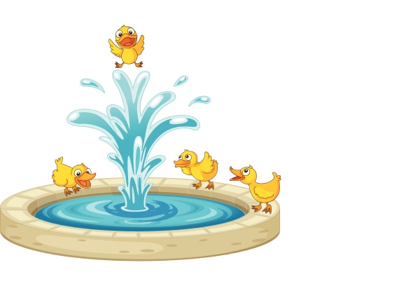 ducks and fountain