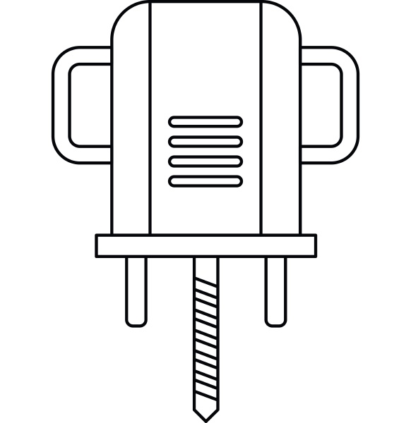 boer drill icon outline