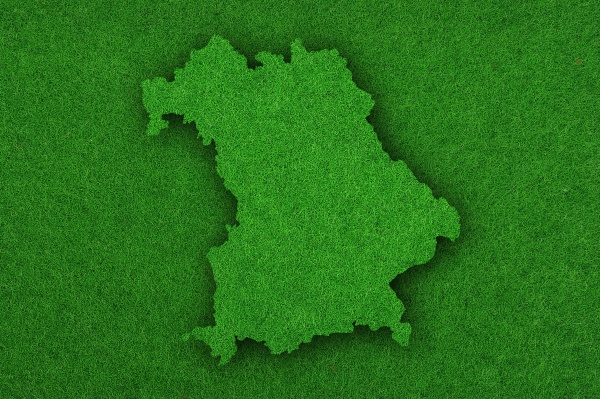 map of bavaria on green felt