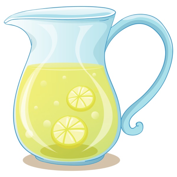a pitcher of lemon juice