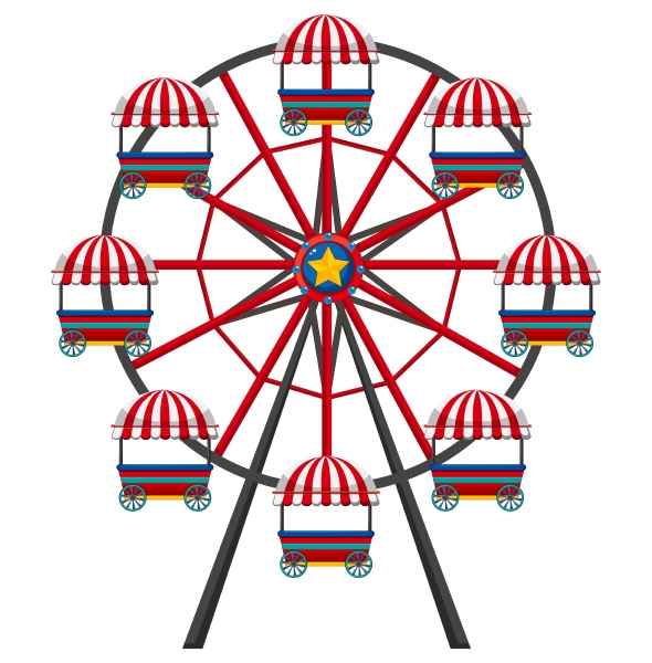 ferris wheel on white background