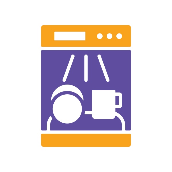 dishwasher vector glyph icon electric