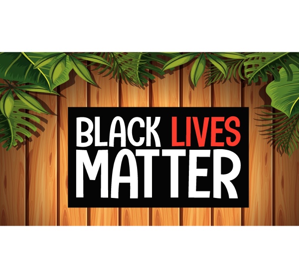 black lives matter font on wooden