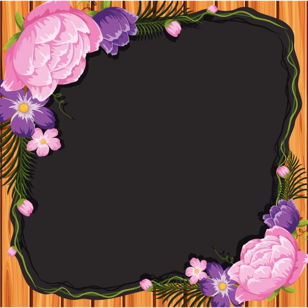 border template with pink and purple