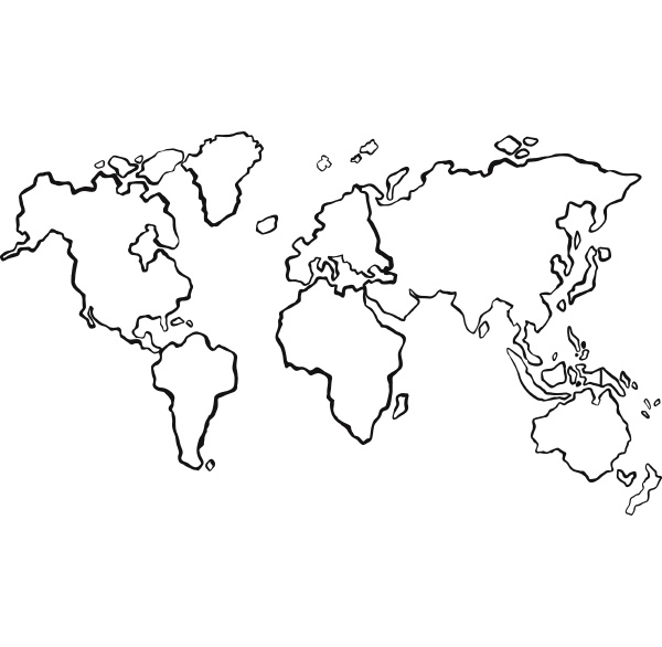 draft of worldmap without color