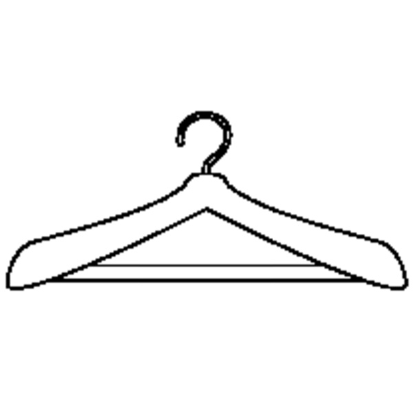 isolated cloth hanger on white background