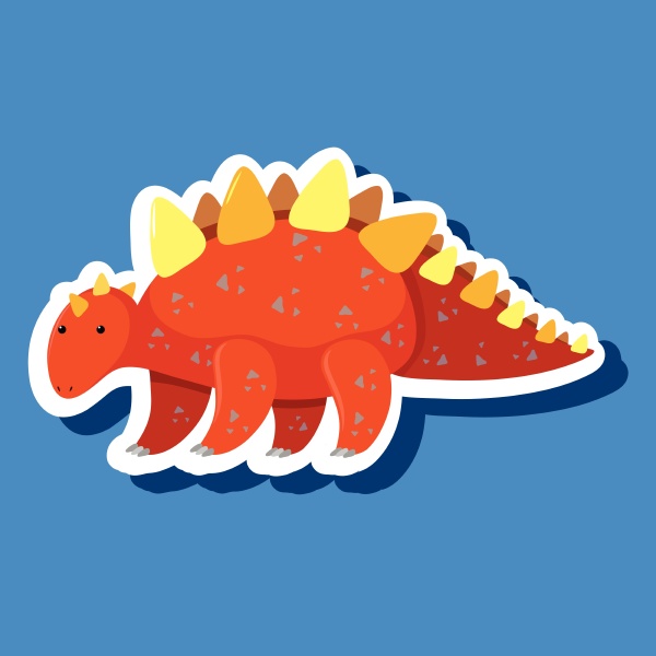 a simple dinosaur sticker