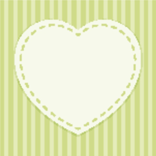 background template with heart frame