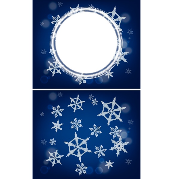 two background with snowflakes
