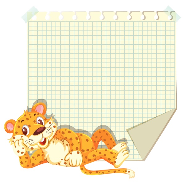 cheetah on blank grid