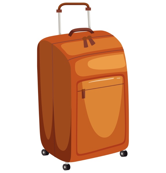a travel luggage on white background