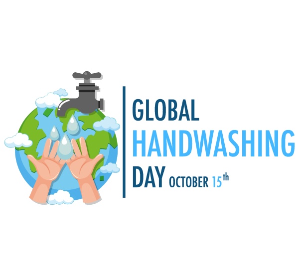 global hand washing day logo with