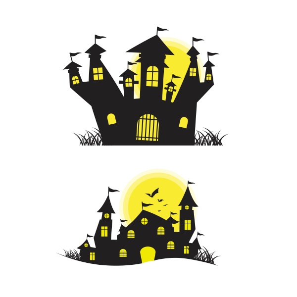 house halloween background vector illustration