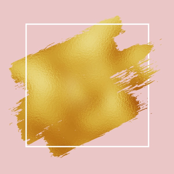 gold foil brush stroke on pink