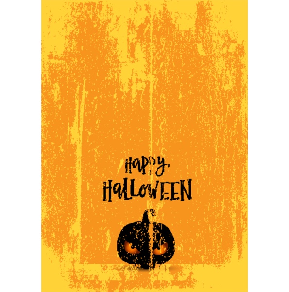 grunge halloween background with evil pumpkin
