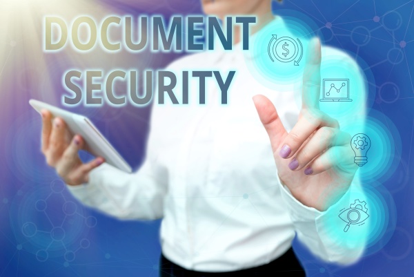 hand writing sign document security