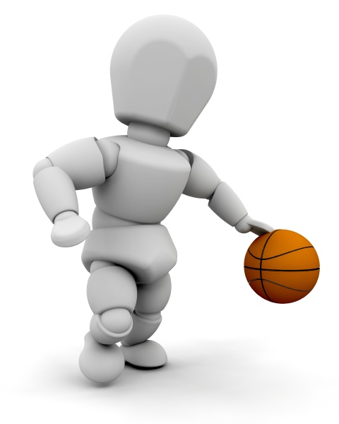 person with basketball