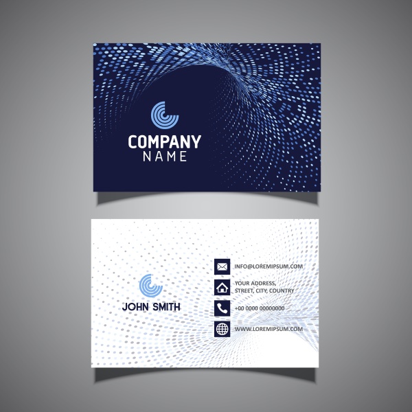 modern business card with halftone dots
