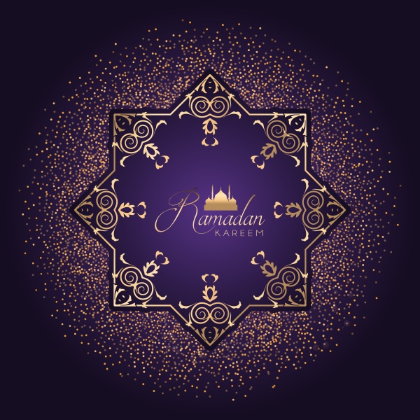 decorative ramadan background with confetti
