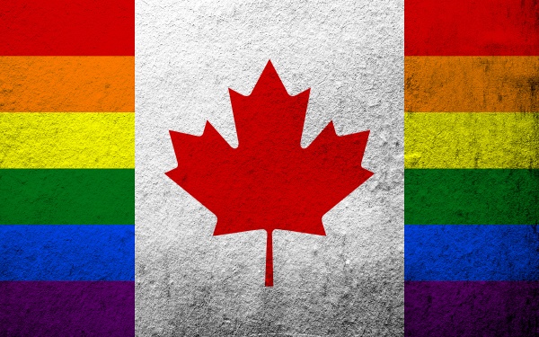 canada rainbow lgbt pride flag