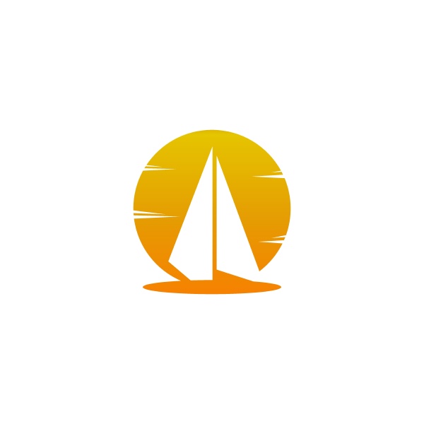 sailboat logo icon design vector illustration