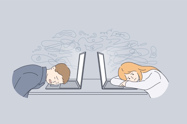 stress tiredness burnout concept