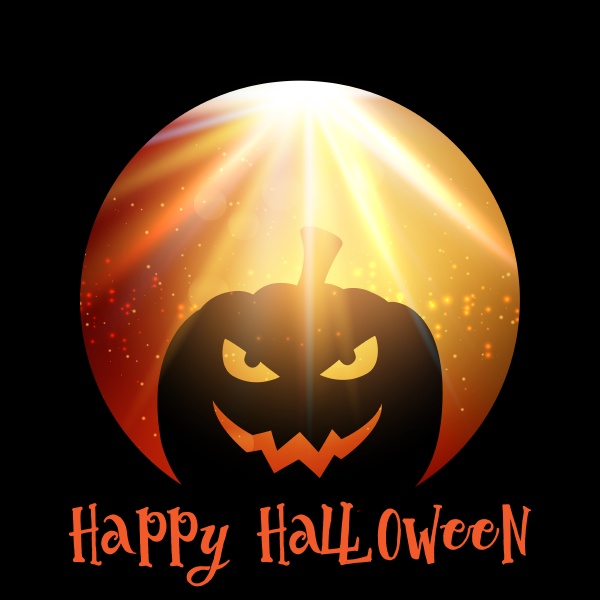 halloween background with spooky pumpkin