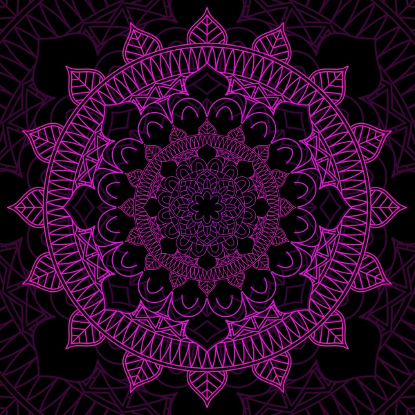 pink and black mandala design background