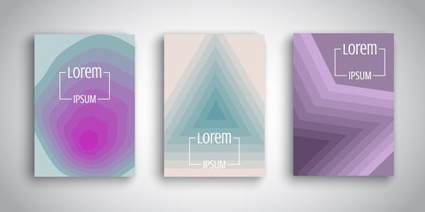 brochure templates with abstract retro designs