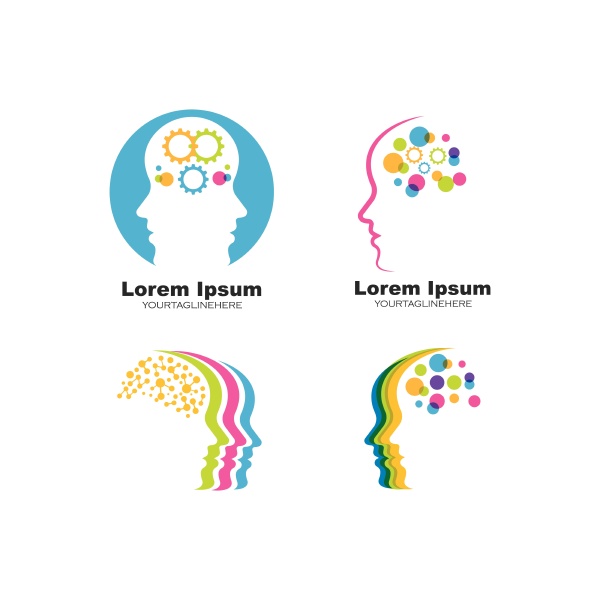 brain head vector illustration design