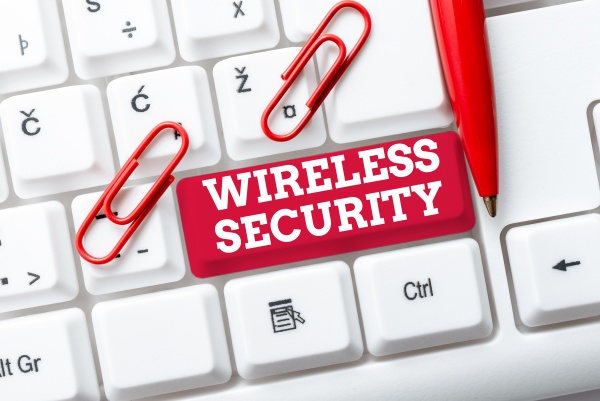 hand writing sign wireless security