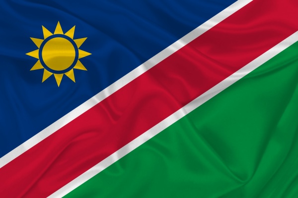 3d flag of namibia on fabric