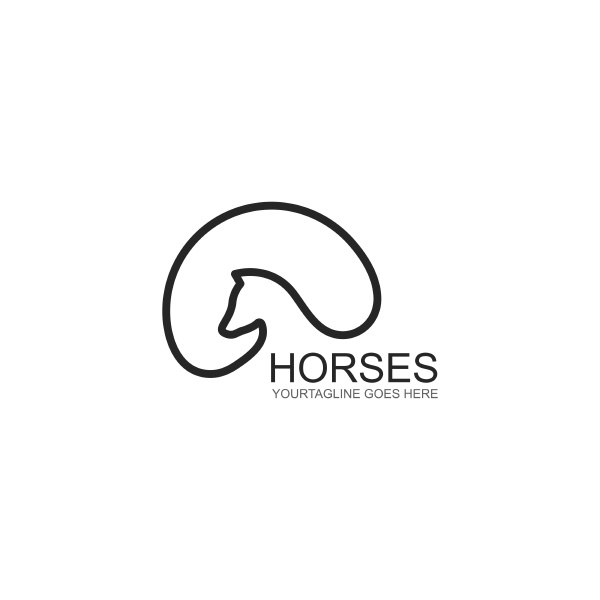 horse icon template vector illustration