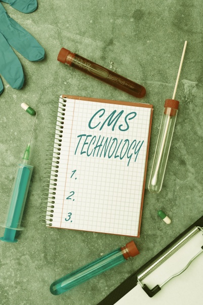hand writing sign cms technology