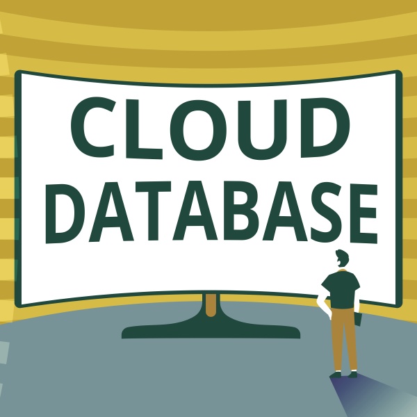 text sign showing cloud database