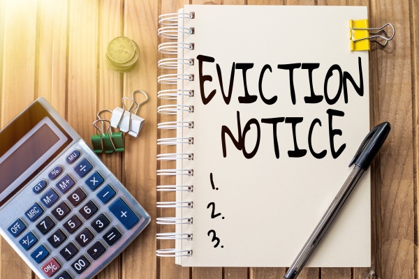 handwriting text eviction notice word
