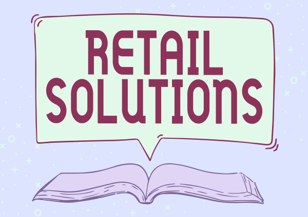 conceptual caption retail solutions concept