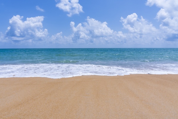 beach sand and blue sea landscape